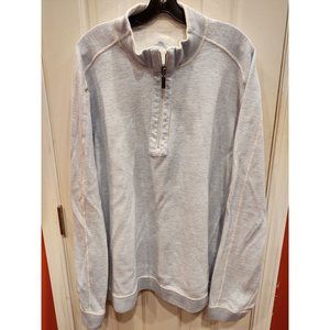 Tommy Bahama Reversible Mens 1/4 Zip Pullover 2XL Blue Sweater Heavy Outdoors
